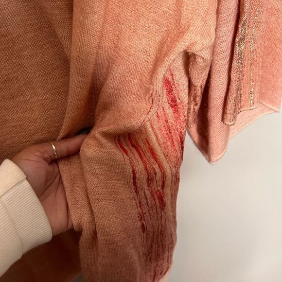 (Nude) Knitwear Hand dyed Cashmere Silk Wool Sweater Tunic NWT - Picture 3 of 7